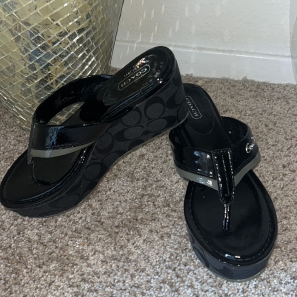 Coach Wedge Sandals - Picture 2 of 3